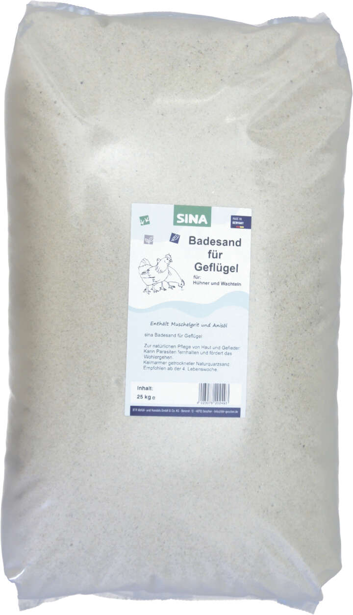 sina Badesand für Geflügel